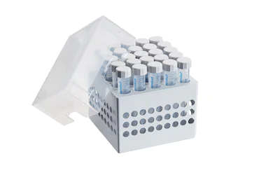 艾本德儲存盒 5 × 5, 可放置 25  個試管，15  mL，2  件，高 127  mm，5  英寸，聚丙烯材料，可耐受最低 -86  °C，可高溫高壓滅菌，帶蓋子并具有數(shù)字字母標(biāo)識