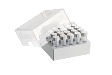 艾本德儲存盒 5 × 5, 可放置 25  個螺旋蓋管，5  mL，2  件，高 76  mm，3  英寸，聚丙烯材料，可耐受最低 -86  °C，可高溫高壓滅菌，帶蓋子并具有數(shù)字字母標(biāo)識