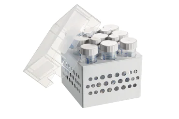 艾本德儲存盒 3 × 3, 可放置 9  個 50  mL 試管和 4  個 15  mL 試管，2  件，高 127  mm，5  英寸，聚丙烯材料，可耐受最低 -86  °C，高溫高壓滅菌，帶蓋子